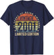Vintage 2001 Limited Edition 25-Year-Old 25th Birthday T-Shirt - T-Shirt | Navy