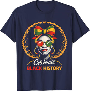 Black History Month Black African American Teachers Women T-Shirt - T-Shirt | Navy