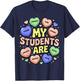 My Students are Kind Strong Candy Heart Valentine T-Shirt - T-Shirt | Navy