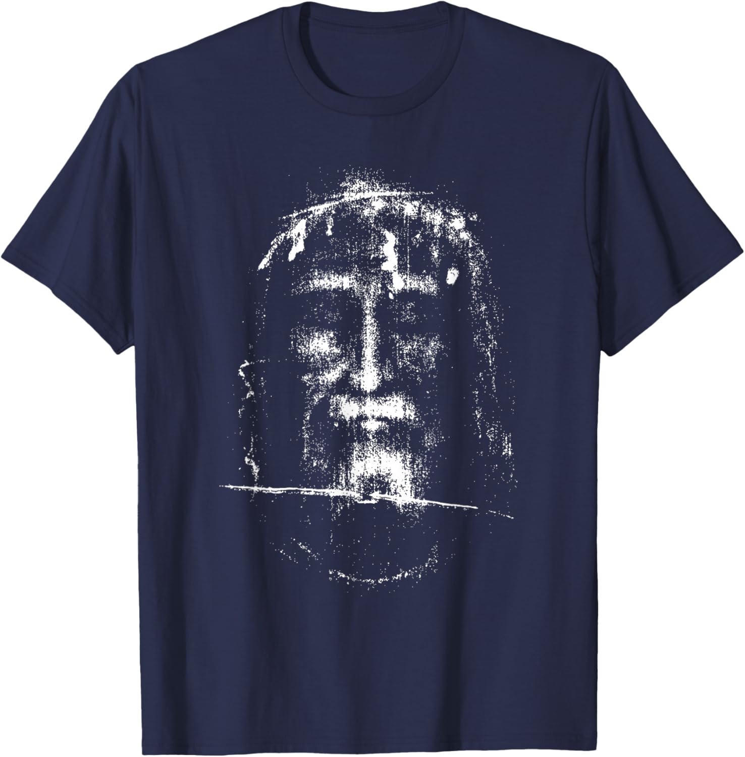 The Holy Face Shroud of Turin Jesus Christ Face Religious T-Shirt - T-Shirt | Navy