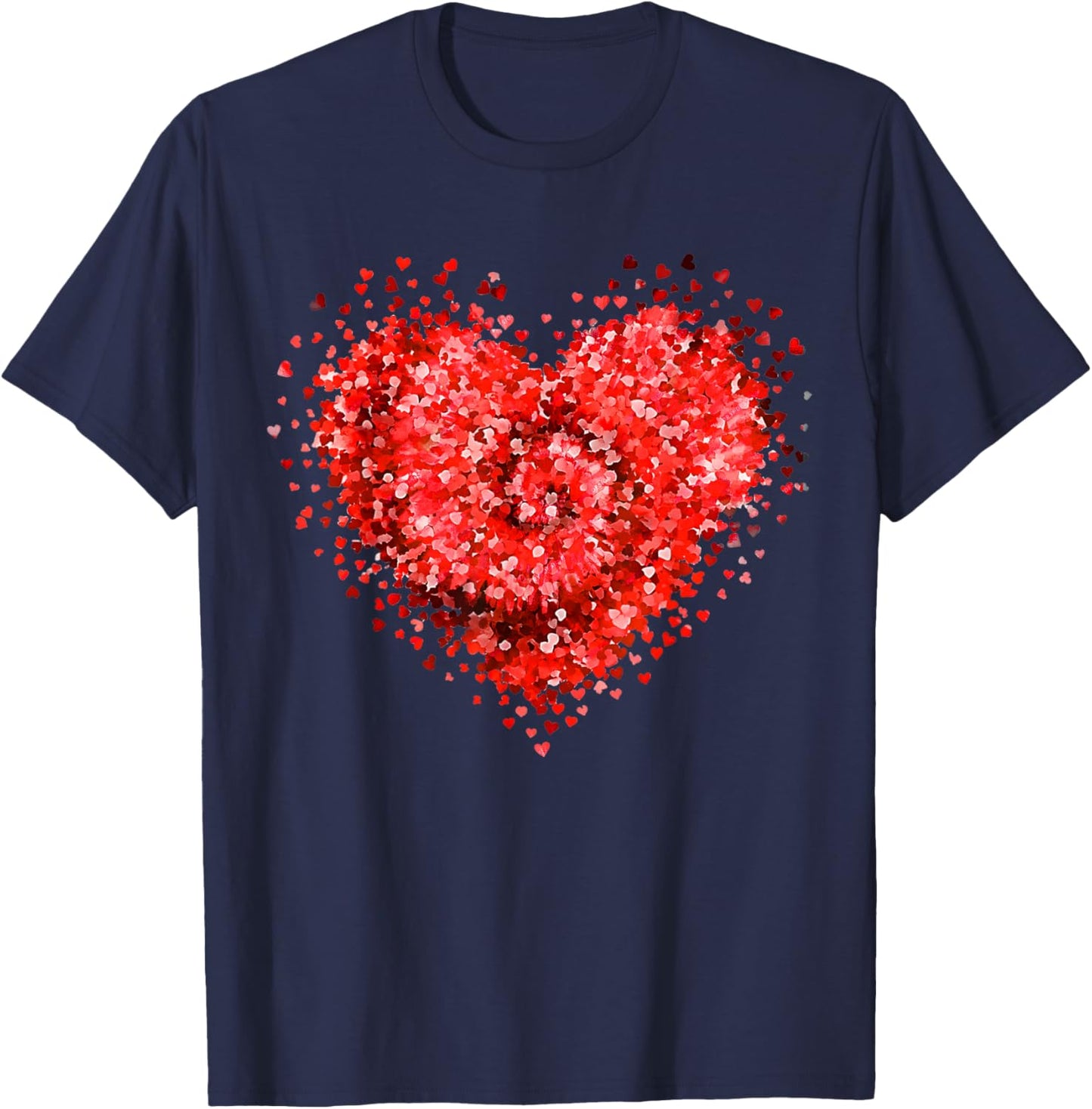 Tie Dye Heart Valentines Day Shirts for Girls Women Kids T-Shirt - T-Shirt | Navy