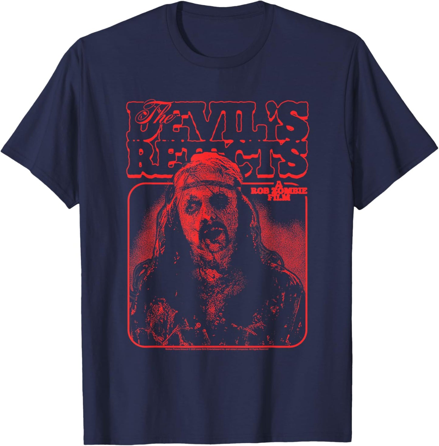 The Devil's Rejects Blood Red Skin Mask Girl Horror Movie T-Shirt - T-Shirt | Navy