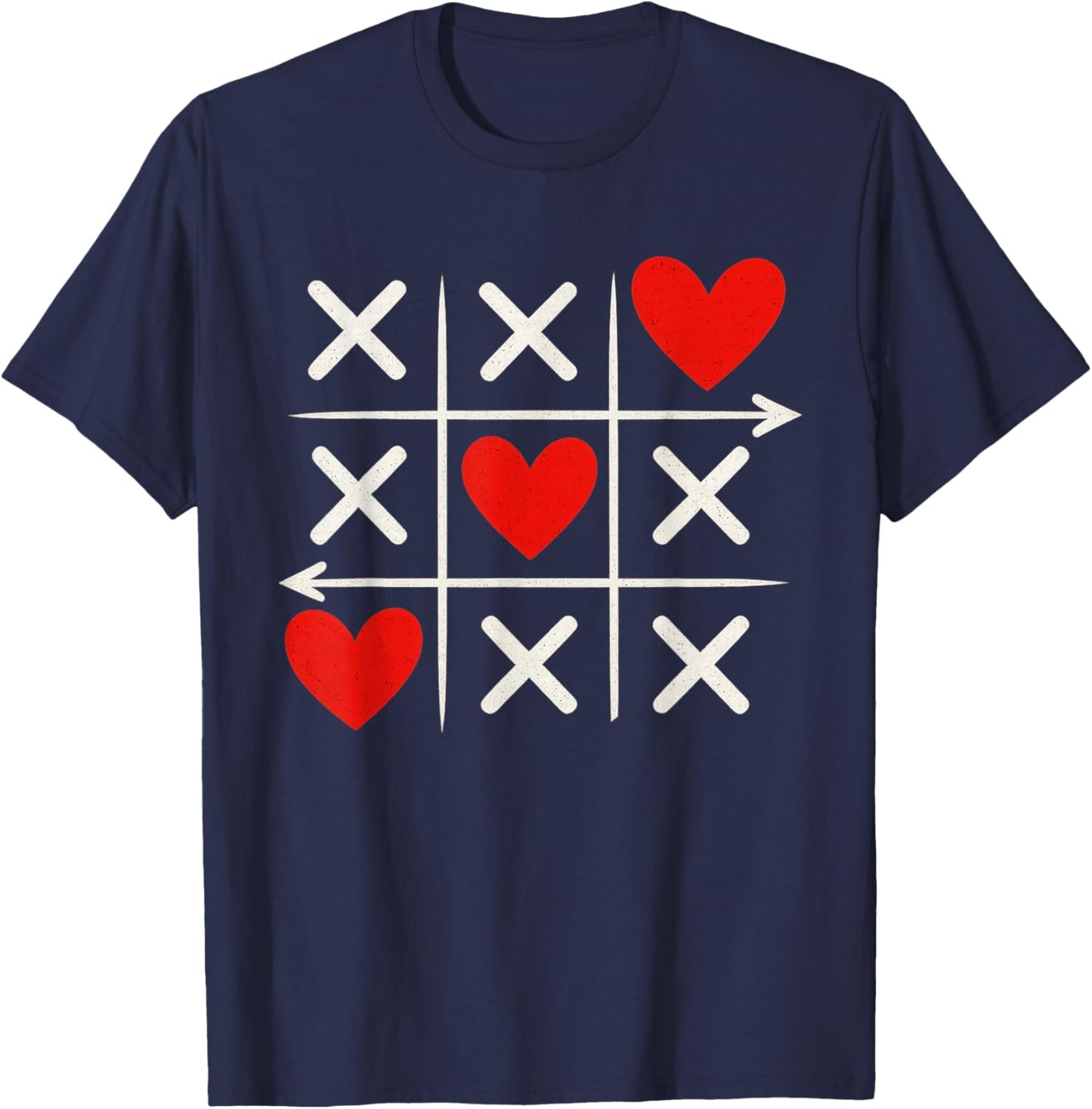 Cute Valentines Day Heart Men Women Kids T-Shirt - T-Shirt | Navy