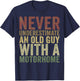 Never Underestimate an Old Guy with A Motorhome Holiday T-Shirt - T-Shirt | Navy