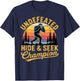 Retro Bigfoot Undefeated Hide and Seek Champion T-Shirt - T-Shirt | Navy