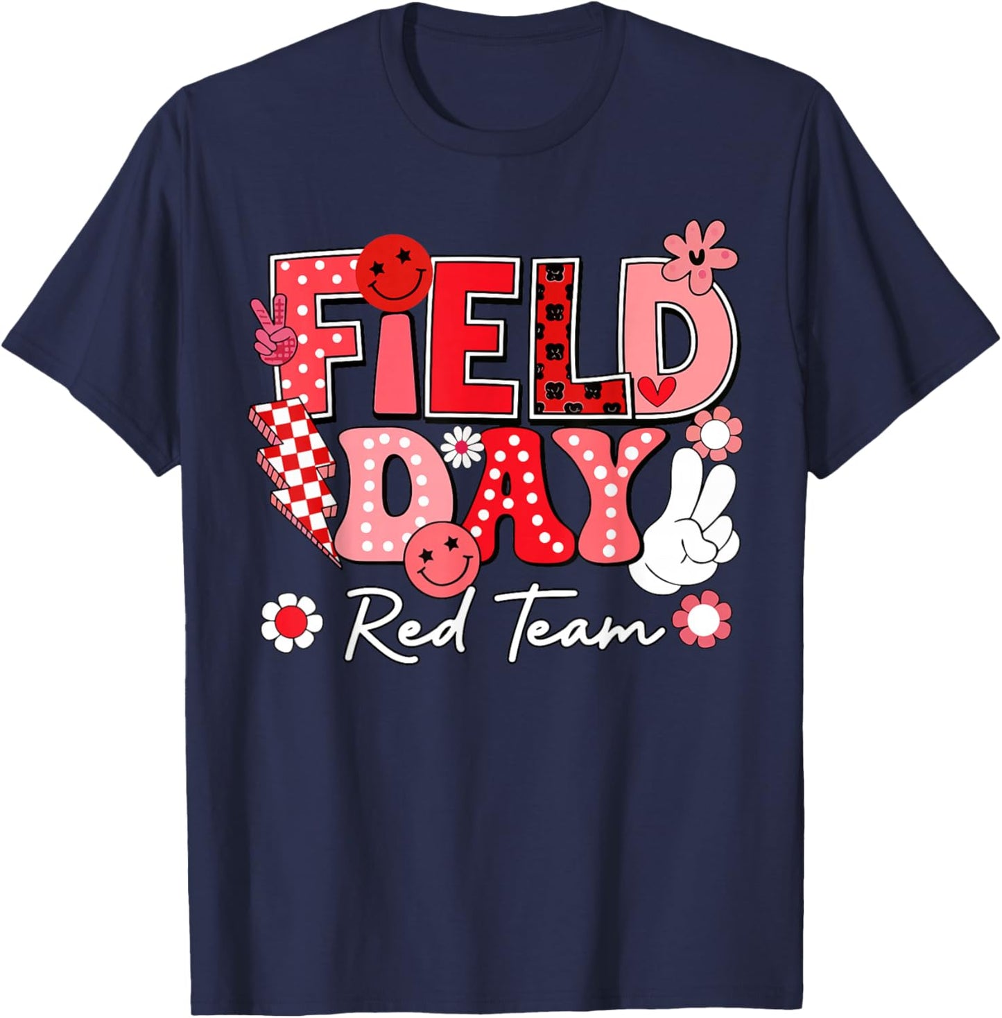 Field Day Red Team Funny for Teacher Kids Field Day Games T-Shirt - T-Shirt | Navy