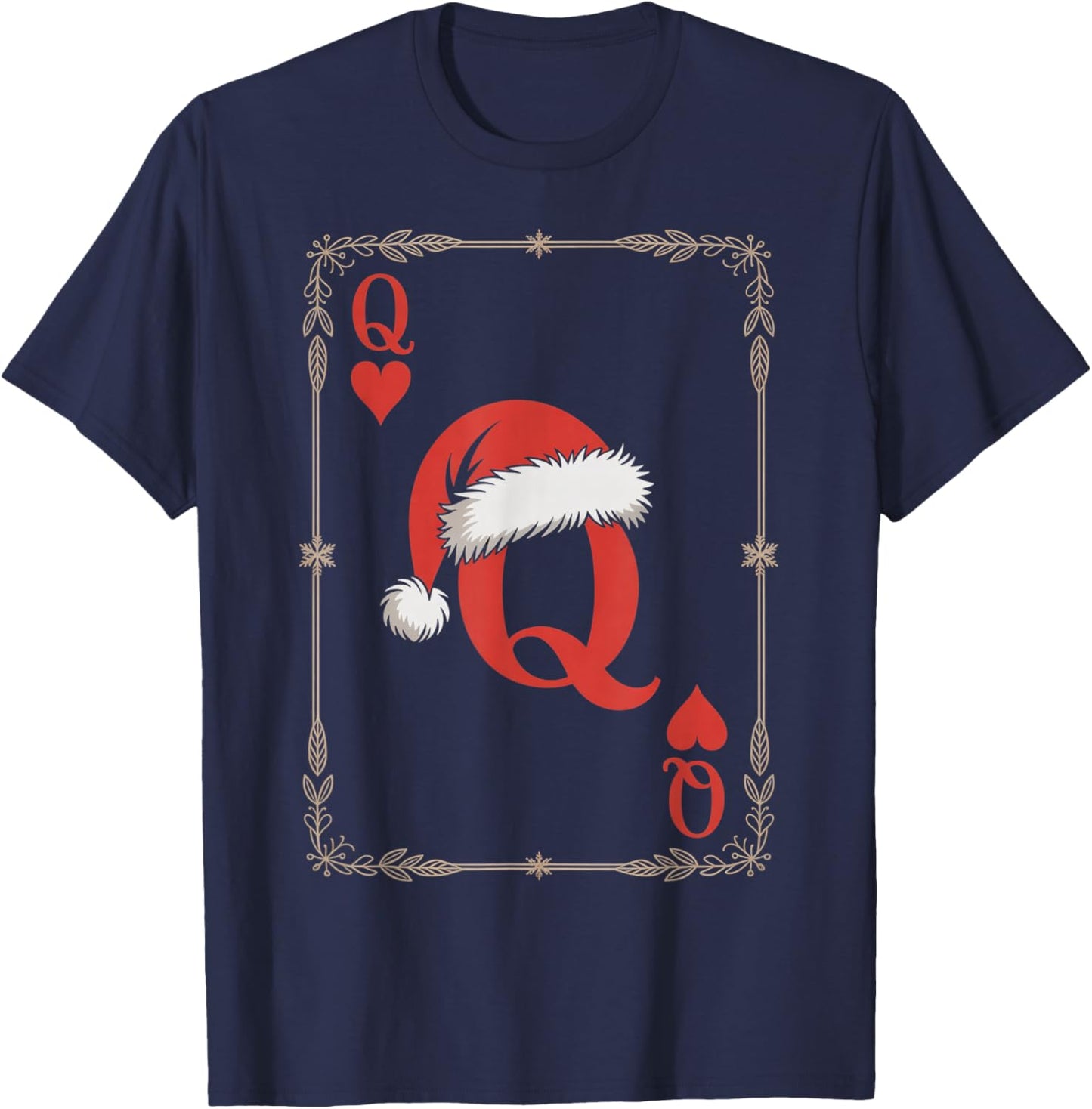 Queen of Hearts Christmas Costume - Playing Card T-Shirt - T-Shirt | Navy