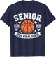 Senior Basketball Class of 2026 Crew Basketball Senior Night T-Shirt - T-Shirt | Navy