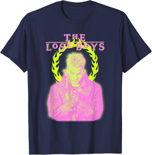 The Lost Boys Neon David Halo Summerween 80's Vampire Movie T-Shirt - T-Shirt | Navy