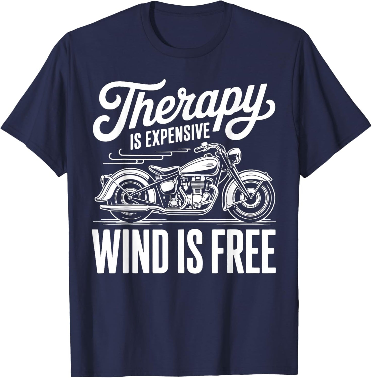Cool Motorcycle Men Biker Rider Motor Cycle Lovers Vintage T-Shirt - T-Shirt | Navy