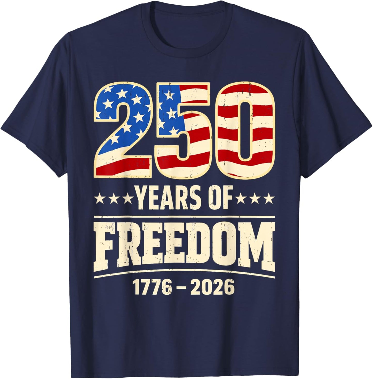 1776 2026 250th Birthday T-Shirt - T-Shirt | Navy