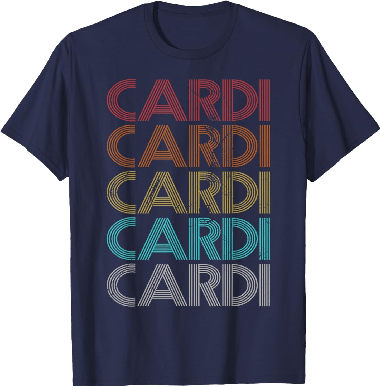Retro Vintage Cardi T-Shirt - T-Shirt | Navy