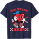 Six Seven Bruh Heart 67 6 7 Valentines Day Kids Boys Youth T-Shirt - T-Shirt | Navy