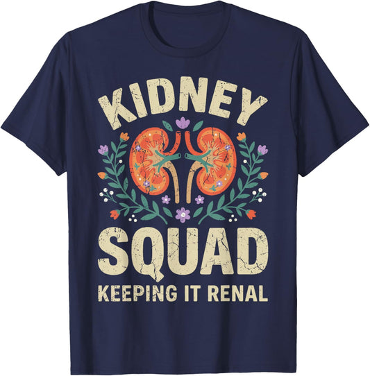 Kidney Squad Keeping It Renal T-Shirt - T-Shirt | Navy