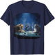 Funny Cats Smoking Playing Poker Gambling Pot Cards Meme T-Shirt - T-Shirt | Navy