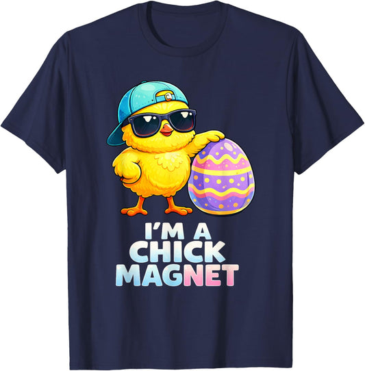 Im A Chick Magnet Funny Easter Chick Pun for Boys Men Girls T-Shirt - T-Shirt | Navy