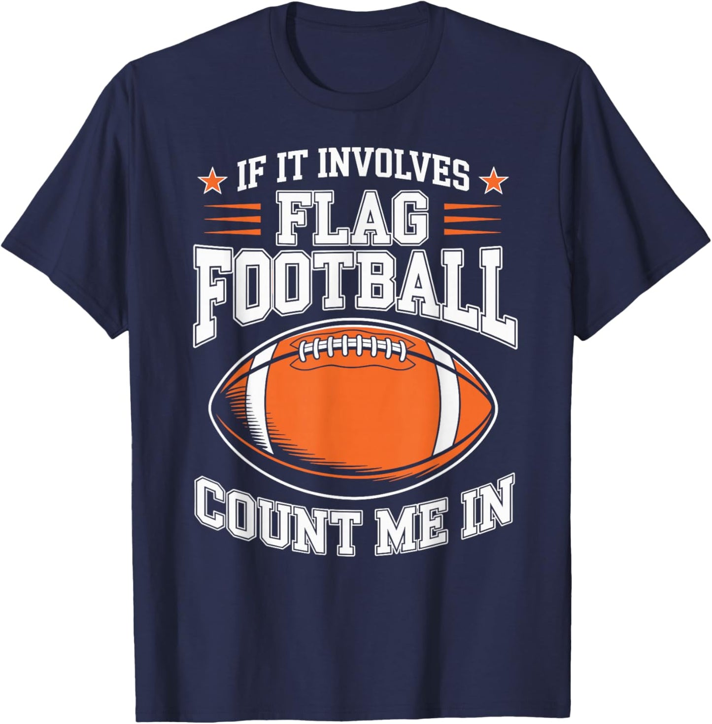 Flag Football Player T-Shirt - T-Shirt | Navy