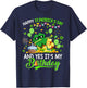 Happy St Patricks Day and My Birthday Shamrock Dabbing T-Shirt - T-Shirt | Navy