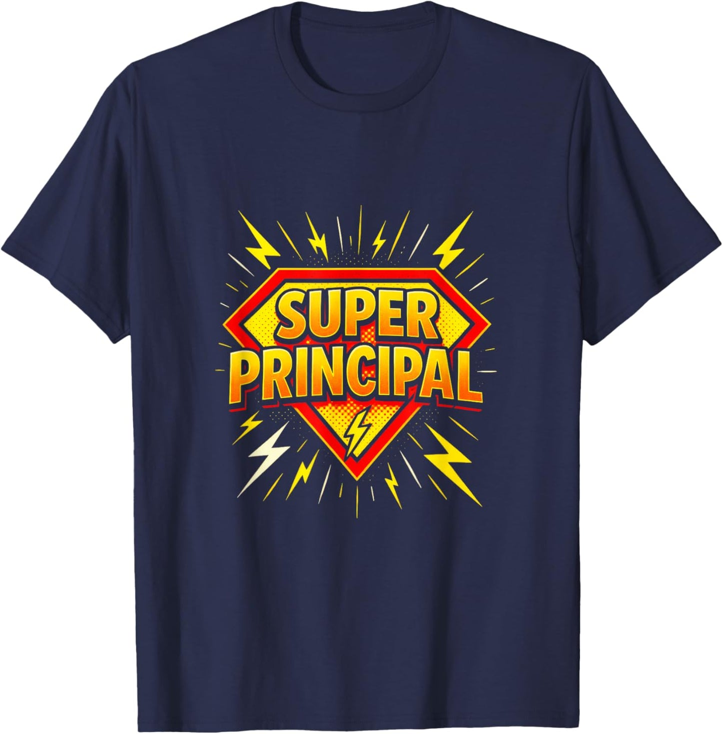 Super Principal - Funny Educational Superhero T-Shirt - T-Shirt | Navy