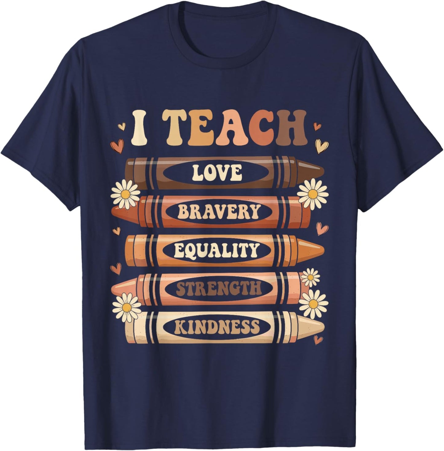 Black History Month I Teach Black History Teacher Melanin T-Shirt - T-Shirt | Navy