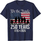 Flag Vintage 250 Years American 1776 2026 250th USA Birthday T-Shirt - T-Shirt | Navy