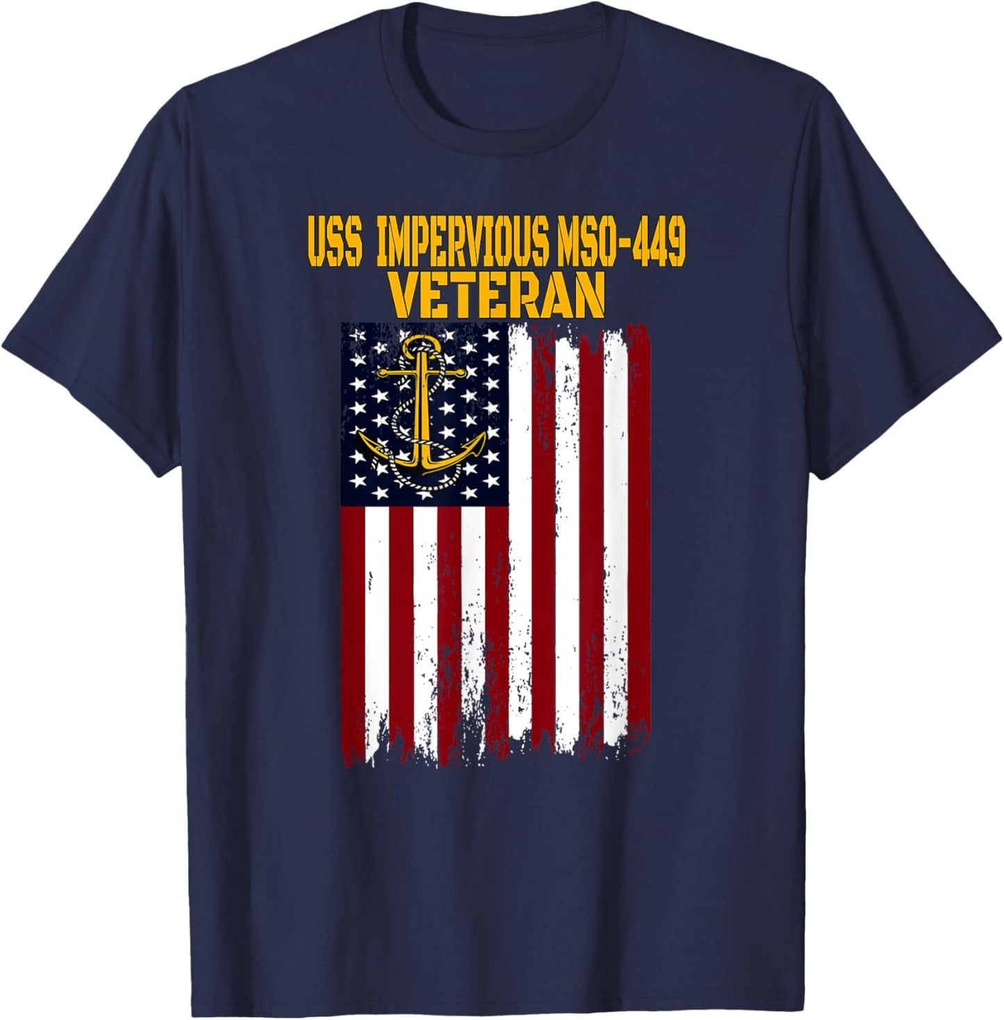 USS Impervious MSO-449 Minesweeper Warship Veterans Day T-Shirt - T-Shirt | Navy