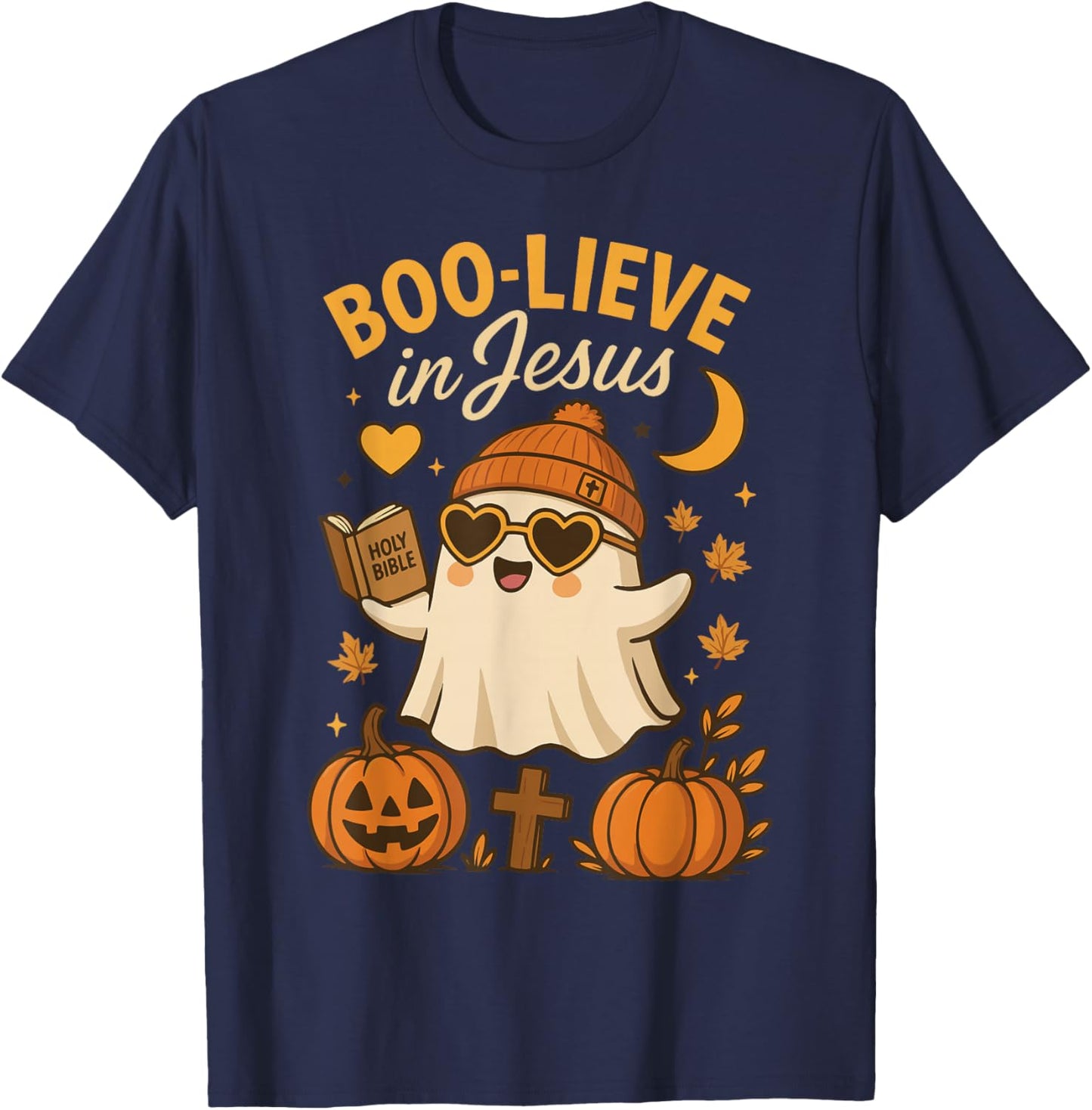 Boo-Lieve in Jesus T-Shirt - T-Shirt | Navy