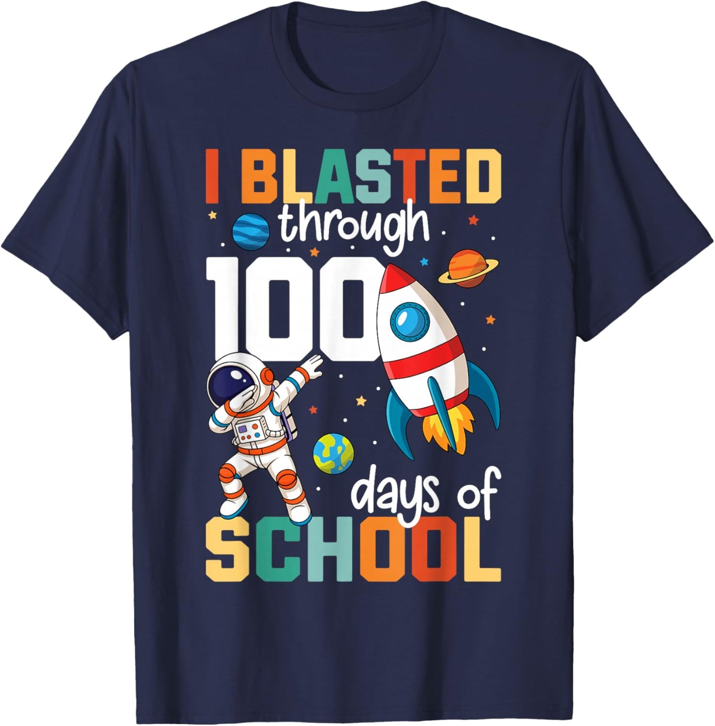 100 Days of School Boys 100th Day of School Kids Toddler T-Shirt - T-Shirt | Navy