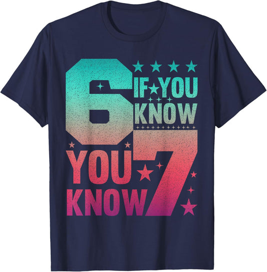 I was 6 Now I'm 7 Birthday 67 Boys Girls Six Seven 6 7 Bday T-Shirt - T-Shirt | Navy