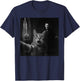 Funny Halloween Surprised Scared Cat Selfie Dracula Vampire T-Shirt - T-Shirt | Navy