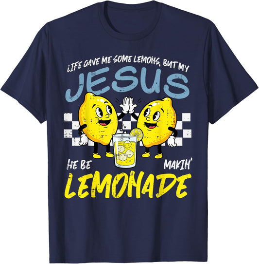 Life Gave Me Lemons Jesus Lemonade Christian Women Men Kids T-Shirt - T-Shirt | Navy