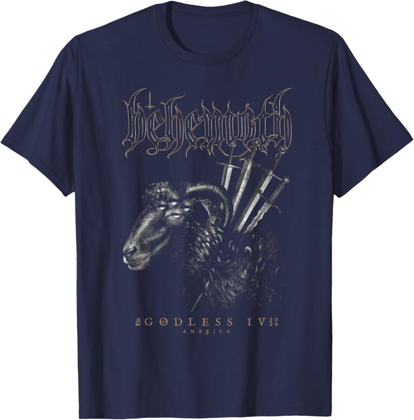 Behemoth Godless Goat ITIN T-Shirt - T-Shirt | Navy