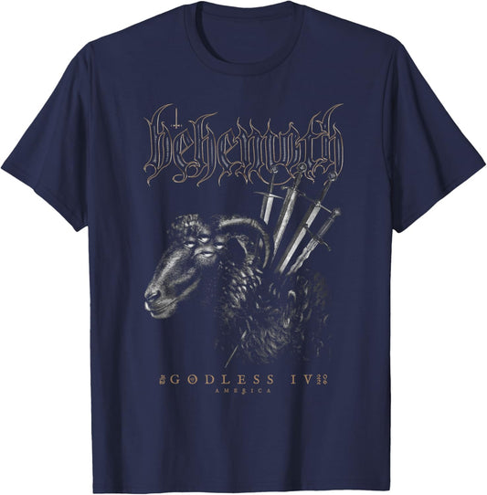 Behemoth Godless Goat ITIN T-Shirt - T-Shirt | Navy