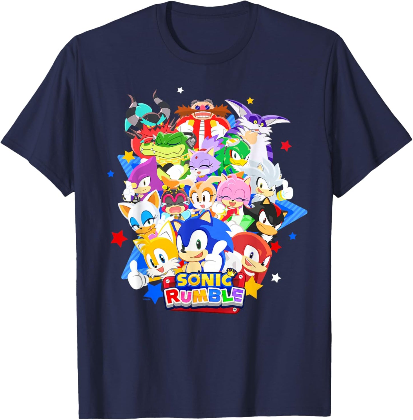 Sonic Rumble - Roll Call Group T-Shirt - T-Shirt | Navy