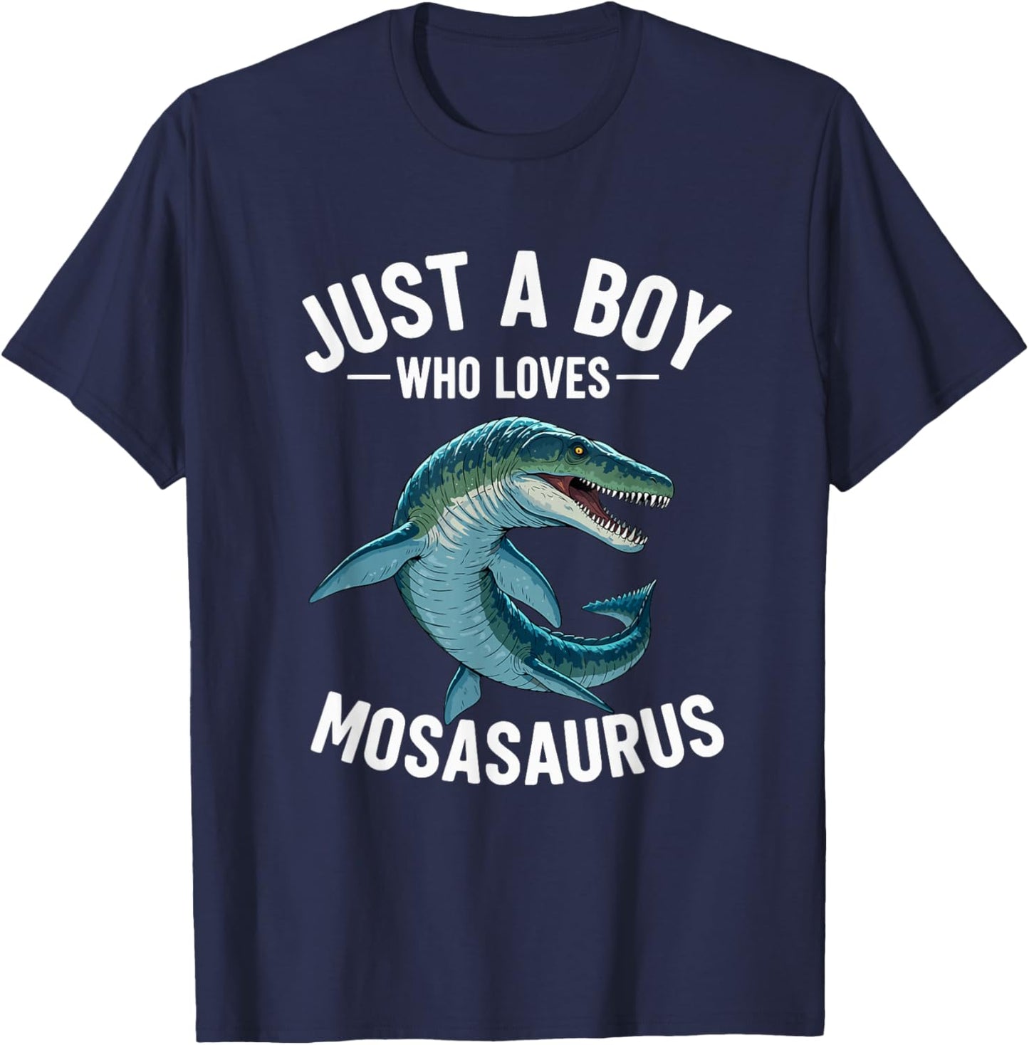 Mosasaurus Shirt for Boys Who Love Mosasaurus T-Shirt - T-Shirt | Navy