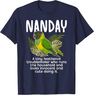 Nanday Definition Nanday Conure Owner Nanday Parakeet Lover T-Shirt - T-Shirt | Navy