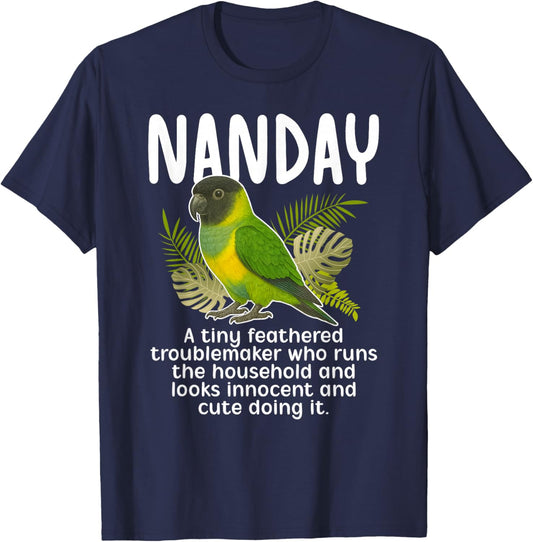 Nanday Definition Nanday Conure Owner Nanday Parakeet Lover T-Shirt - T-Shirt | Navy