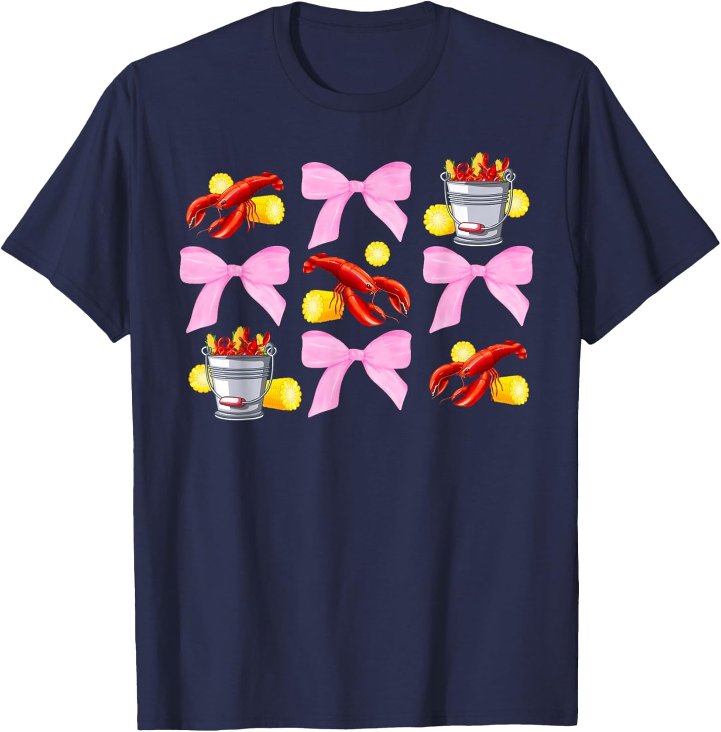 Crawfish Coquette Crawfish Lover Crawfish Boil T-Shirt - T-Shirt | Navy