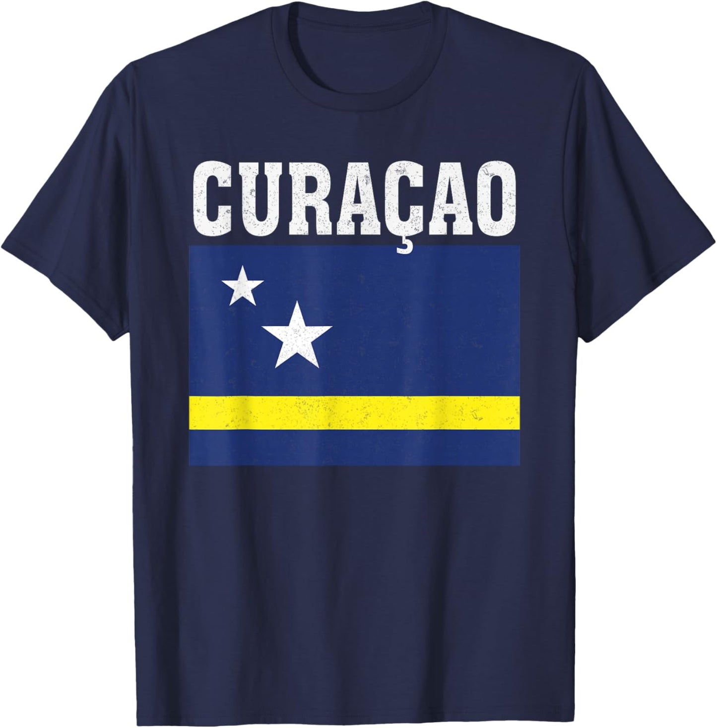 Curacao Flag Patriotic National Roots Souvenir T-Shirt - T-Shirt | Navy