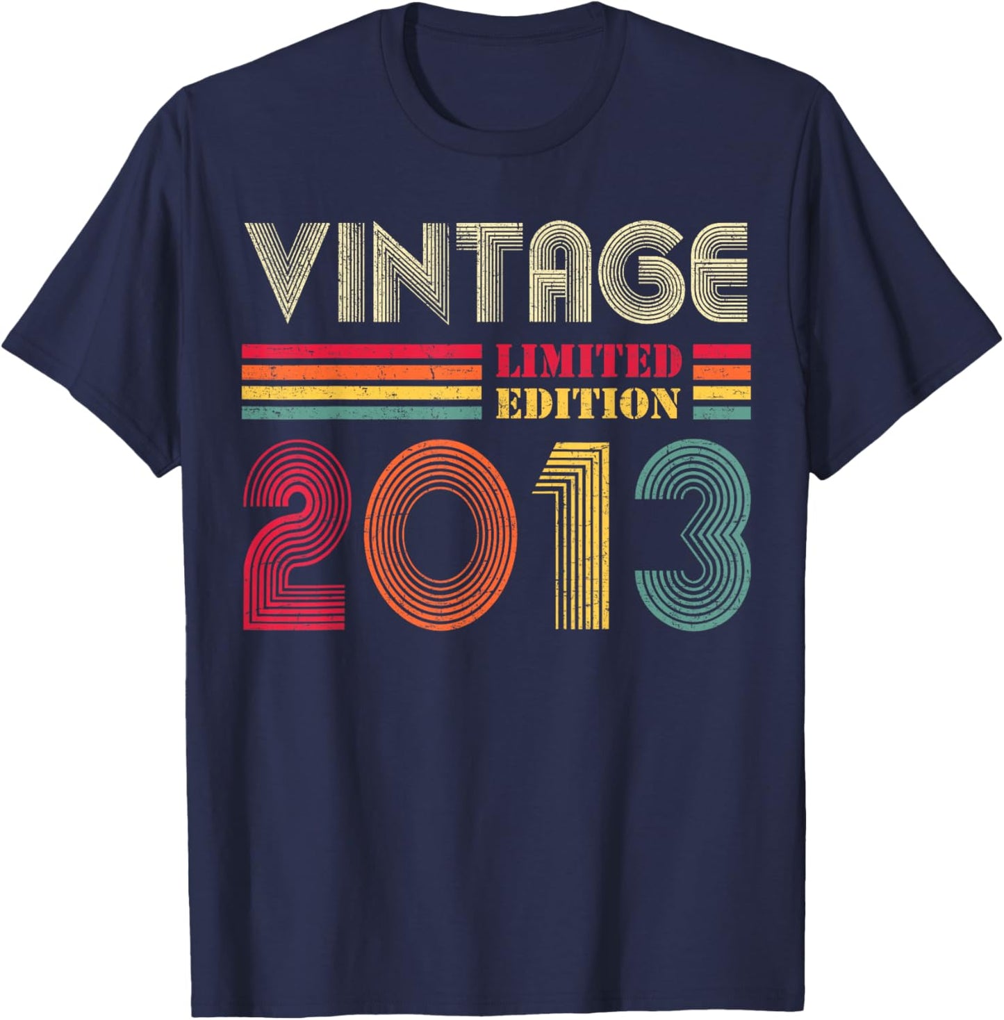 13 Year Old Gifts Vintage 2013 13th Birthday Boys Girls T-Shirt - T-Shirt | Navy
