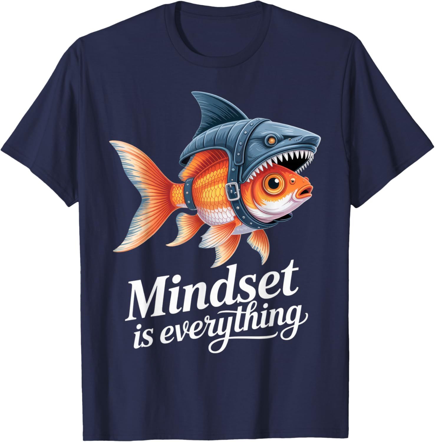 Mindset is Everything + Ambitious Individuals + Motivational T-Shirt - T-Shirt | Navy