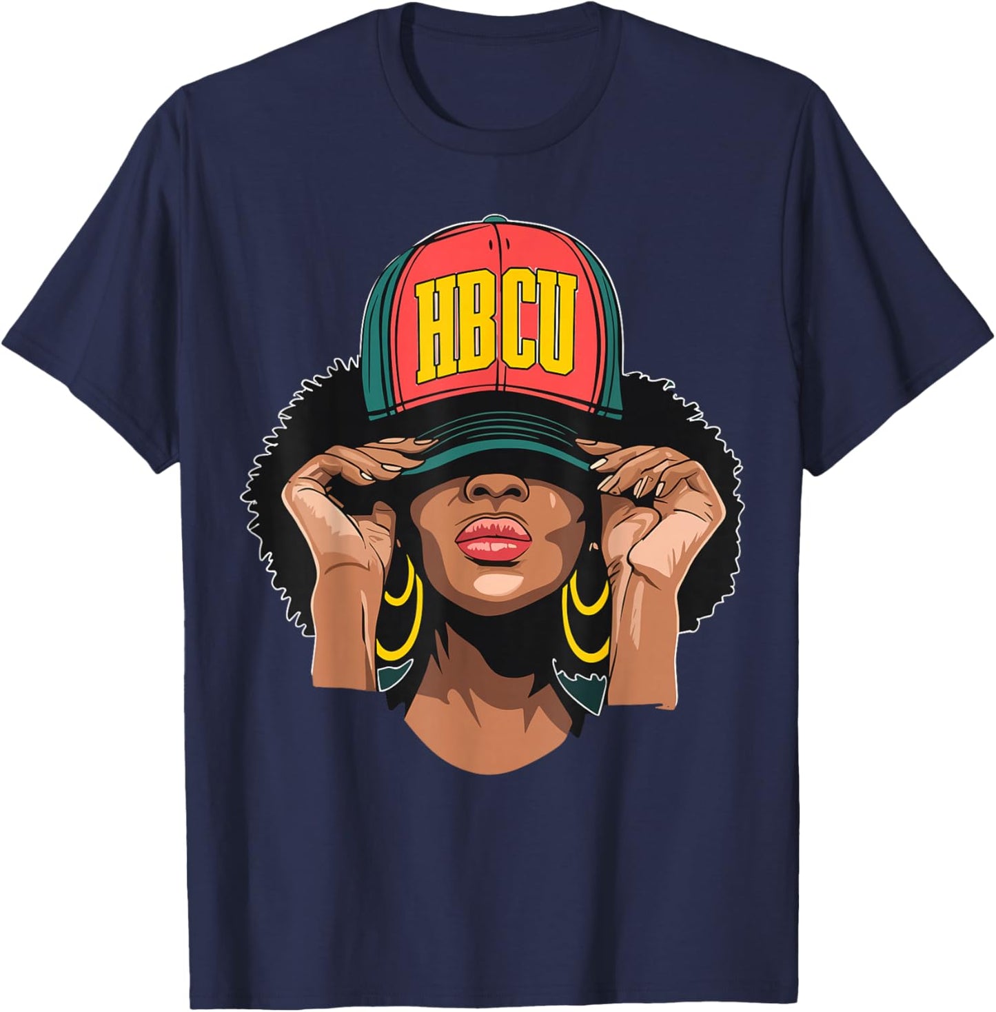 Beautiful Black History Month HBCU T-Shirt - T-Shirt | Navy