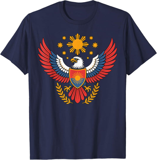 Philippines Eagle Emblem Filipino Pride T-Shirt - T-Shirt | Navy