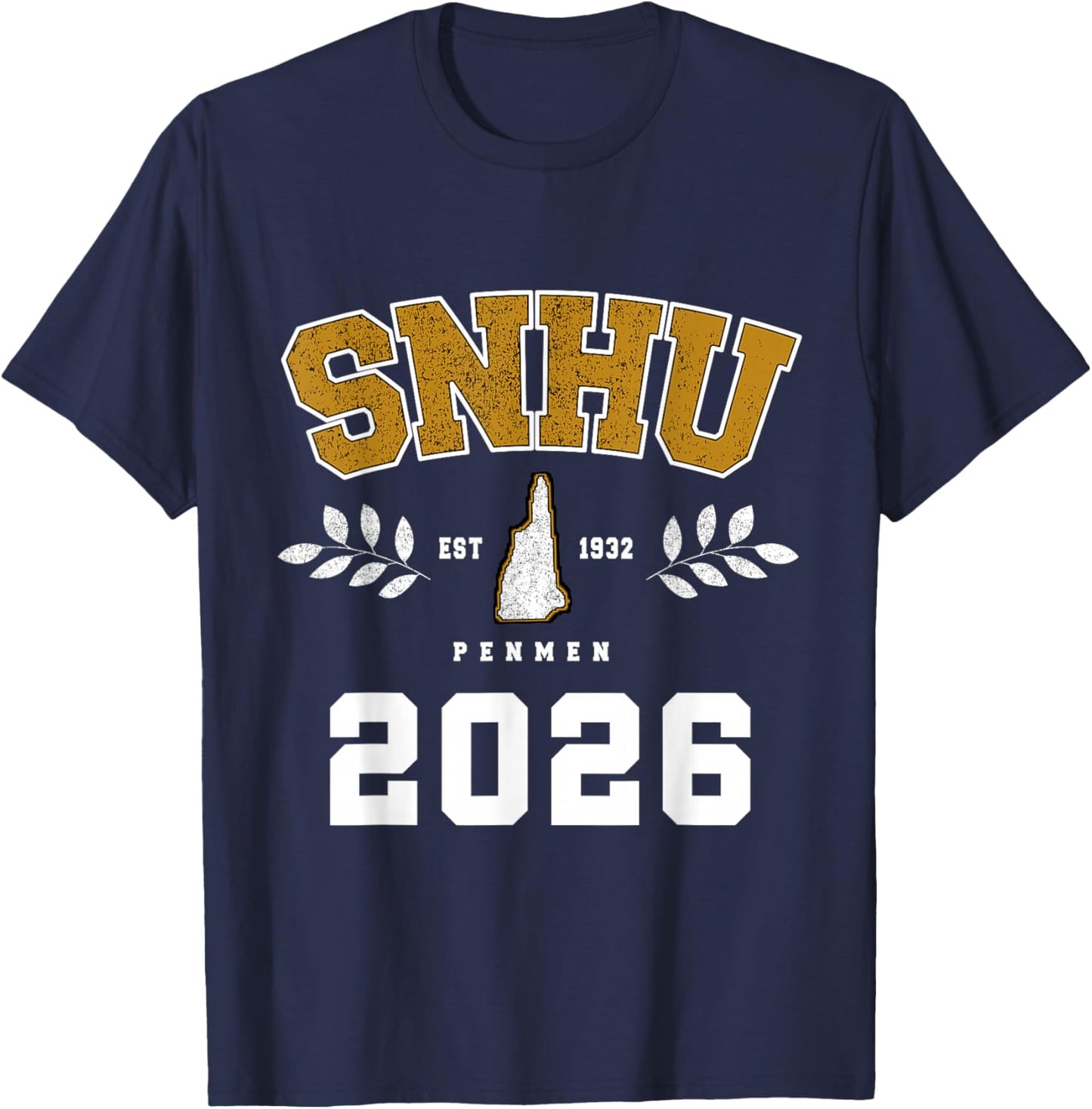 SNHU Arch Retro College University Athletic Sports T-Shirt - T-Shirt | Navy