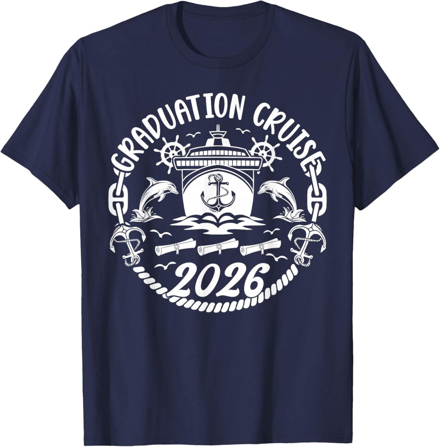 Graduation Cruise Trip 2026 Vacation Graduate Cruising T-Shirt - T-Shirt | Navy