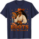 Black History Boots On The Ground Cowgirl Western Black Girl T-Shirt - T-Shirt | Navy