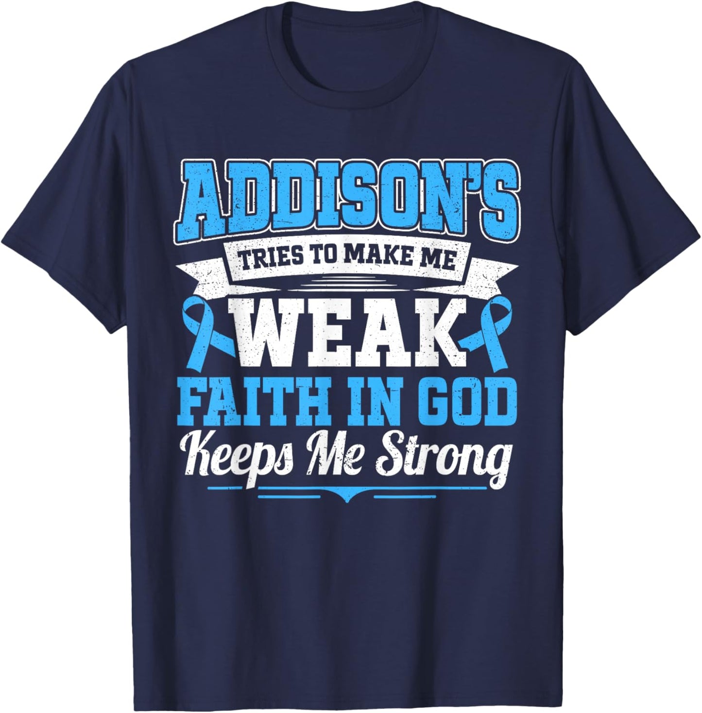 Addison's Disease Warrior T-Shirt - T-Shirt | Navy