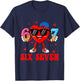 Funny Six Seven 67 6 7 Meme Heart Valentines Bro Kids Boys T-Shirt - T-Shirt | Navy