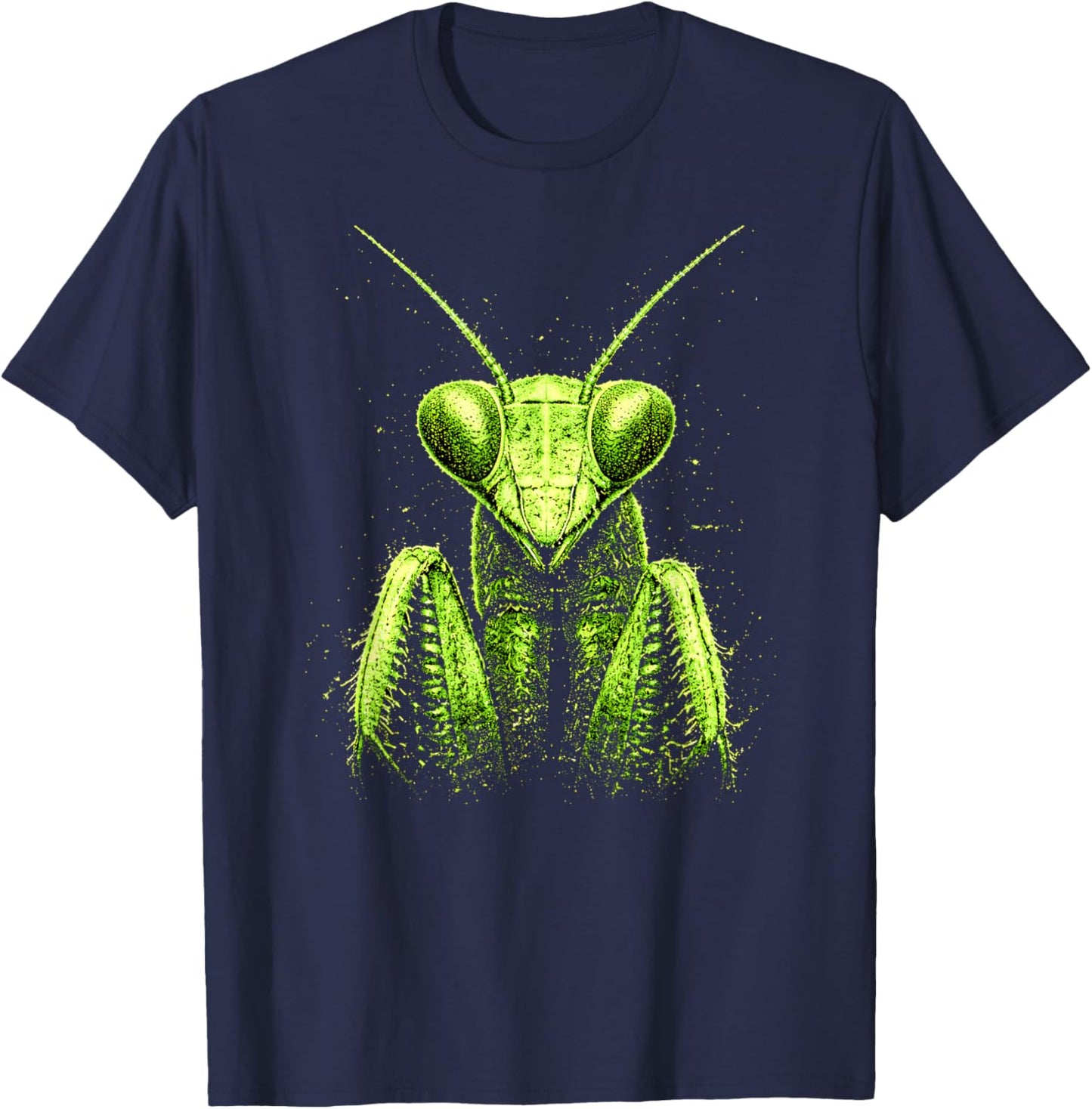 Cyber y2k Praying Mantis Insect Aesthetic Streetwear 2000s T-Shirt - T-Shirt | Navy