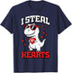 I Steal Hearts Dino Trex Cute Toddler Boys Kids Youth T-Shirt - T-Shirt | Navy